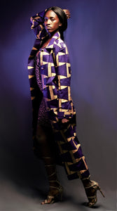 "Purple Jatu" Trench Coat